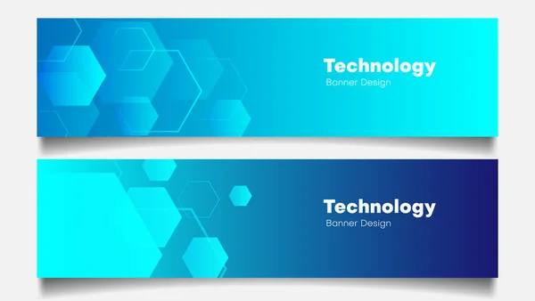 Tecnología Banner Diseño Fondo Conjunto Con Línea Azul Punto — Archivo Imágenes Vectoriales