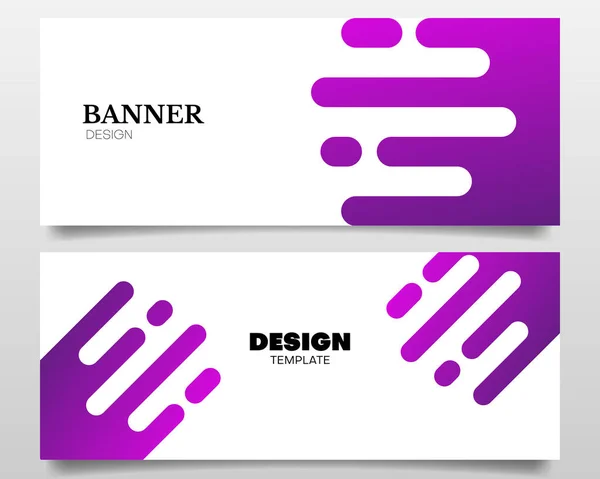 Conjunto Design Banner Com Forma Arredondada Para Sua Promoção Negócios — Vetor de Stock