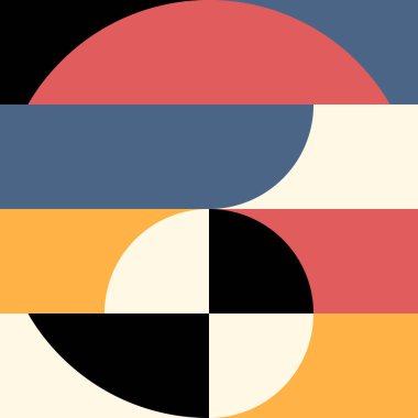 Basit şekilli soyut geometrik şablon arkaplanı. İskandinav tarzı