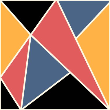 Basit şekilli soyut geometrik şablon arkaplanı. İskandinav tarzı