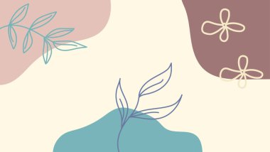 Dekorasyon için soyut el çizimi duvar kağıdı tasarımı