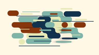 Yuvarlak şekilli soyut renkli arkaplan. Duvar dekorasyonu, afiş, poster vs. için kullanılabilir