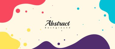 renkli soyut akışkan pankart arka plan tasarım vektörü