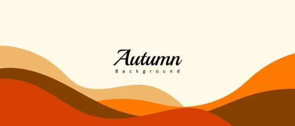 秋天的背景设计 带有抽象的轮廓 可用作横幅 — 图库矢量图片