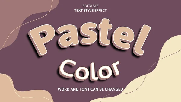 Efeito Estilo Texto Com Color Can Pastel Ser Usado Para — Vetor de Stock