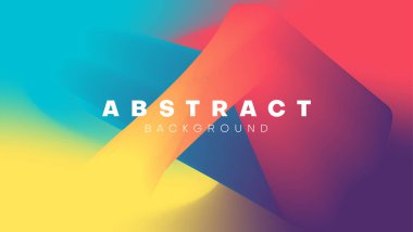 Gerçekçi nesne ile soyut 3d renkli arkaplan