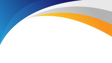 Sancak tasarımı, poster, broşür, sunum vs. için soyut mavi ve turuncu dalga iş arkaplanı