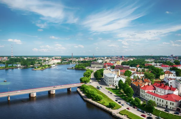 Utsikt från tornet på slottet Vyborg Royaltyfria Stockbilder