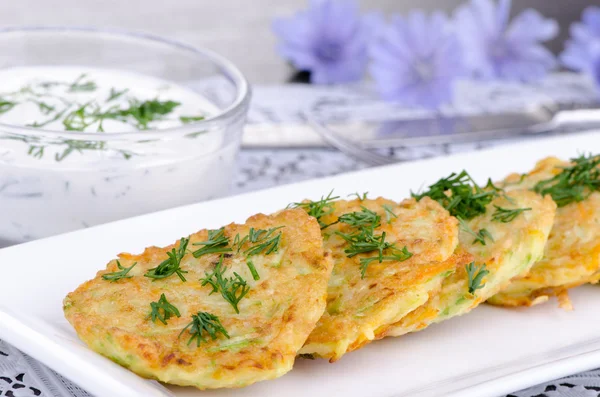 Plantaardige Beignets van courgette — Stockfoto