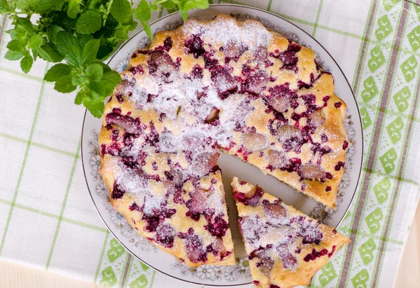 Ягідний пиріг, торт з фруктами — стокове фото