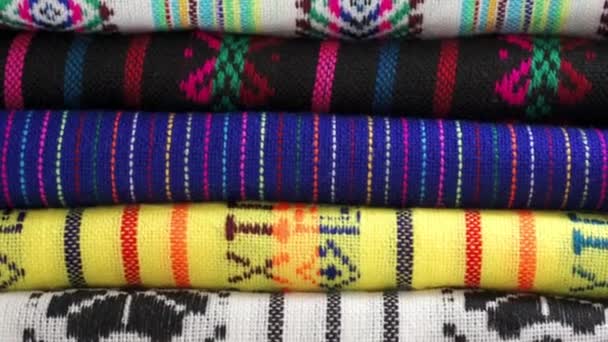 Colorful Blanket High Quality Footage — Stockvideo