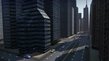 Şehirdeki yüksek bir bina. Yüksek kaliteli görüntüler