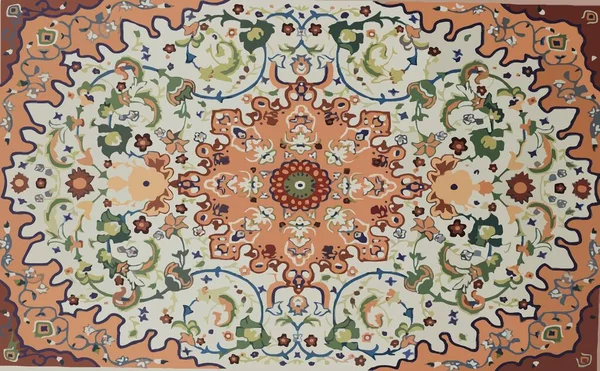 Persian Rug Design Editable Vector — 图库矢量图片