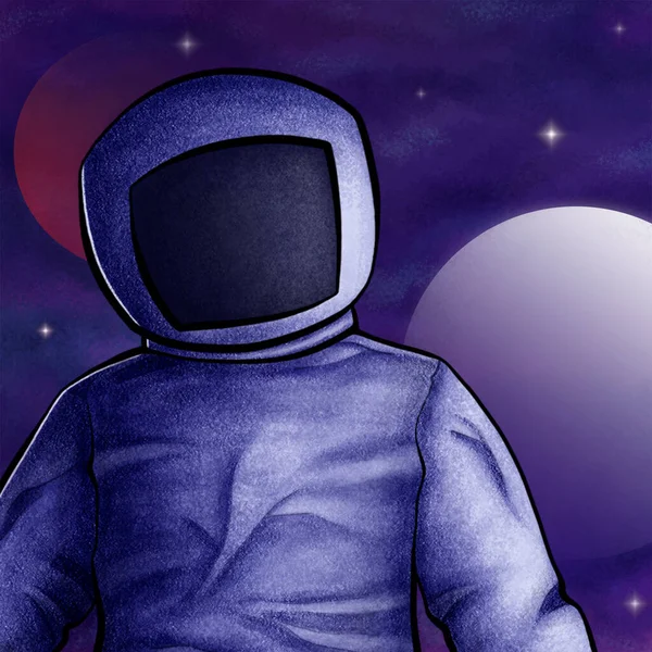 Astronot Atau Kosmonot Dalam Ruang Angkasa Ruang Terbuka Dekat Dengan — Stok Foto