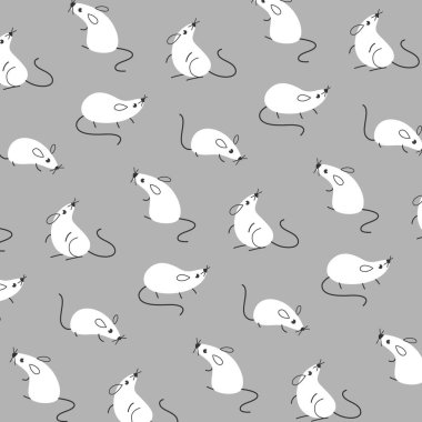 Çizgi film faresinde basit bir moda modeli. Parmak izi, giysi, ambalaj ve kartpostallar için sevimli vektör illüstrasyonu.