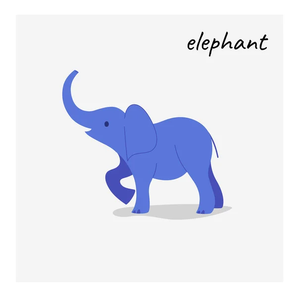 Elefante Dei Cartoni Animati Personaggio Carino Bambini Illustrazione Vettoriale Stile — Vettoriale Stock