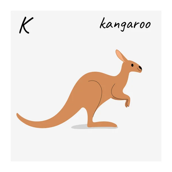 Kangura Kreskówkowa Uroczy Charakter Dla Dzieci Ilustracja Wektora Stylu Kreskówki — Wektor stockowy
