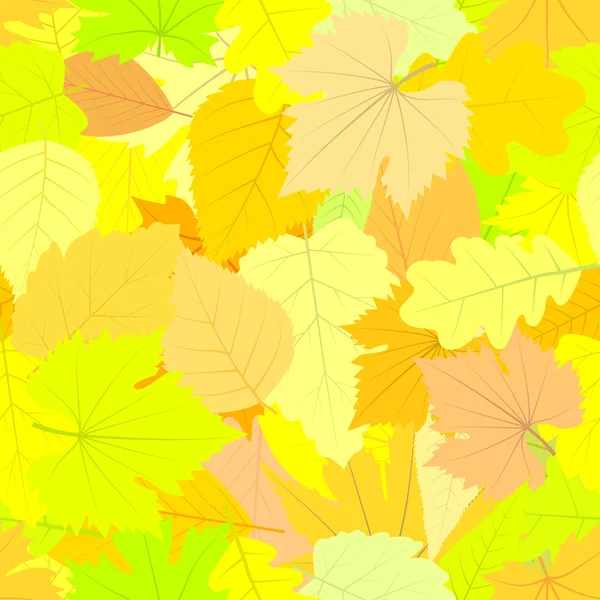 Bezešvé vzor. podzimní listí — Stockový vektor