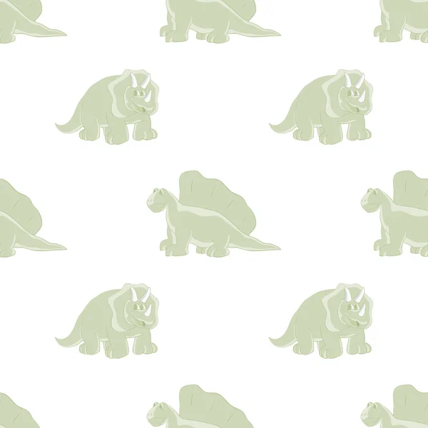 Beyaz bir arka plan üzerinde sevimli Dinazorlar