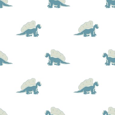 beyaz zemin üzerinde mavi dinozor