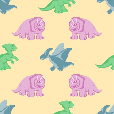 komik dinozorlar seamles arka plan