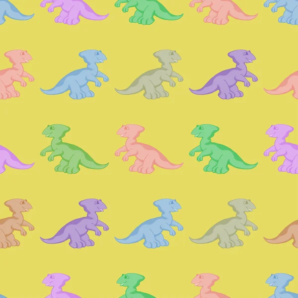 Kolorowe dinozaurów. Bezszwowe tło — Wektor stockowy