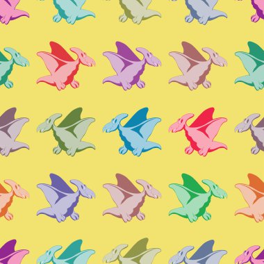 Renkli dinozorlar. Seamless modeli