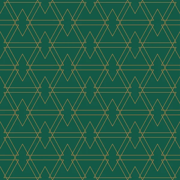 Altın seamles desen. Yeşil arka plan