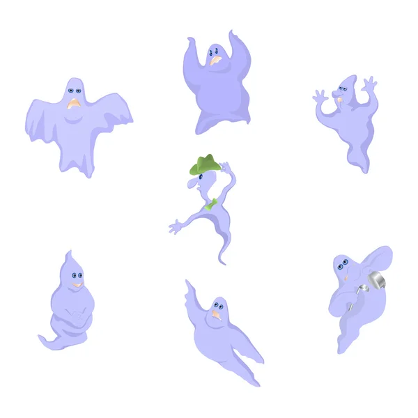 Fantômes sur Halloween . — Image vectorielle