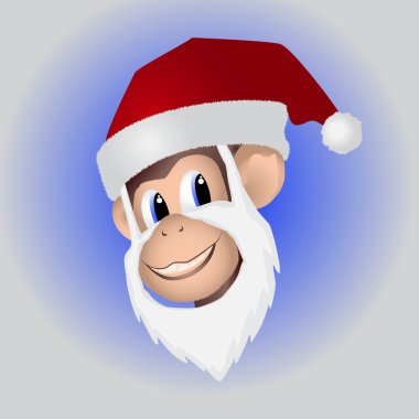 Noel Maymunu şapkalı