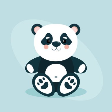 Tatil için Komik Panda Kartpostalı