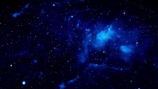 Звезда посреди ночного неба — стоковое видео