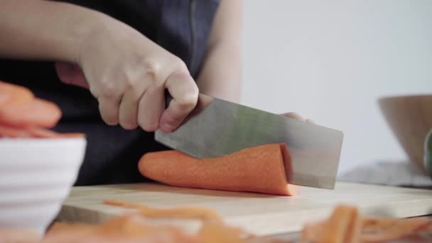 Une personne qui coupe un morceau de papier — Video