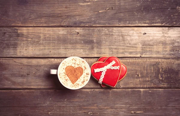 Kopje koffie en koekjes — Stockfoto