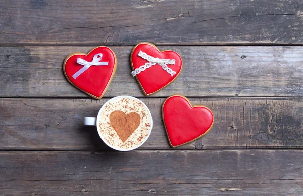 Kopje koffie en koekjes — Stockfoto