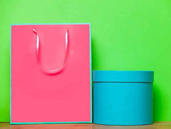 Bright colorful packets on the table — Stock Photo, Image