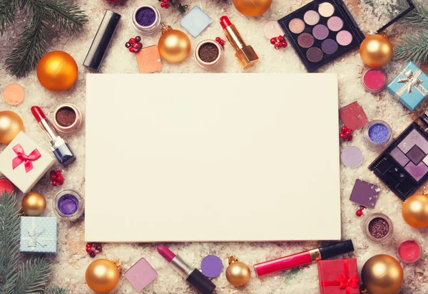 White board and cosmetics — Stockfoto