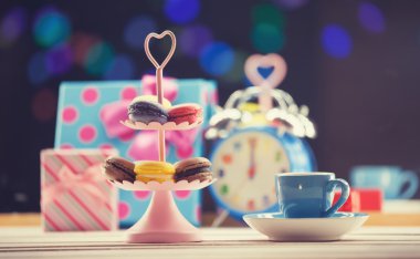 Fransız macarons ve Kupası
