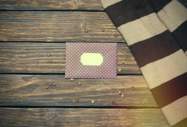 Noktalı zarf ve eşarp — Stok fotoğraf