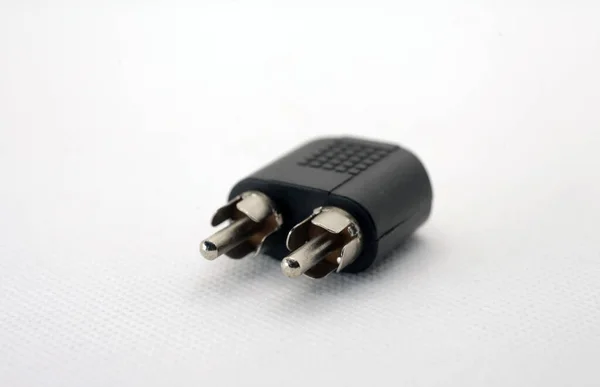 Conector Rca Para Com Fundo Branco — Fotografia de Stock