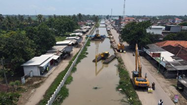 Sulama Kanallı Pirinç Tarlalarının Hava Görüntüsü