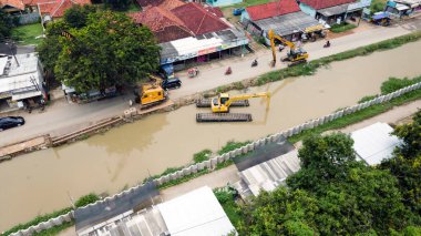 Sulama Kanallı Pirinç Tarlalarının Hava Görüntüsü