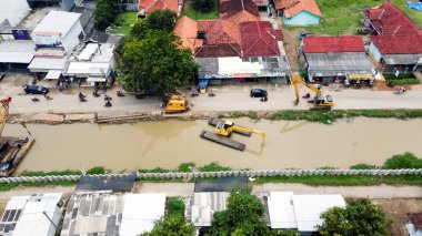 Sulama Kanallı Pirinç Tarlalarının Hava Görüntüsü