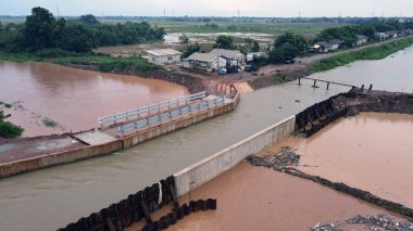 Waterway İnşaat ve Su Baskınının Hava Görünümü