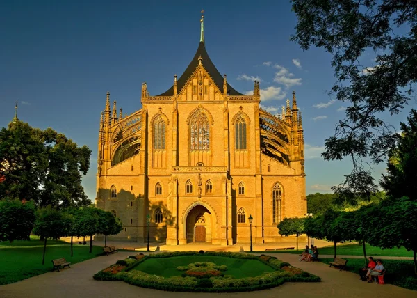 Ortaçağ Gotik St. Barbaras Katedrali kasabadan Kutna Hora