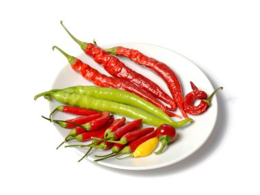 çok farklı sıcak kırmızı biber