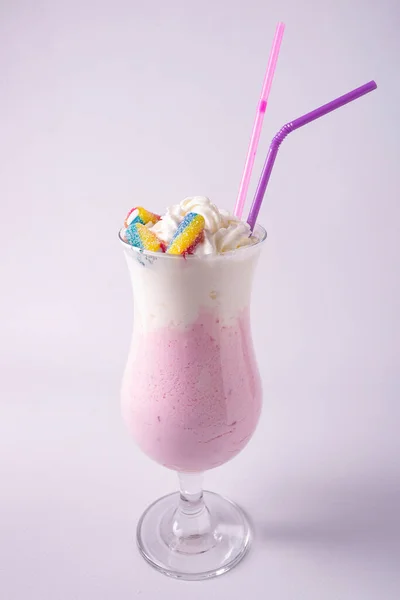Milkshake Yogurt Milk White Background — Stock Photo, Image
