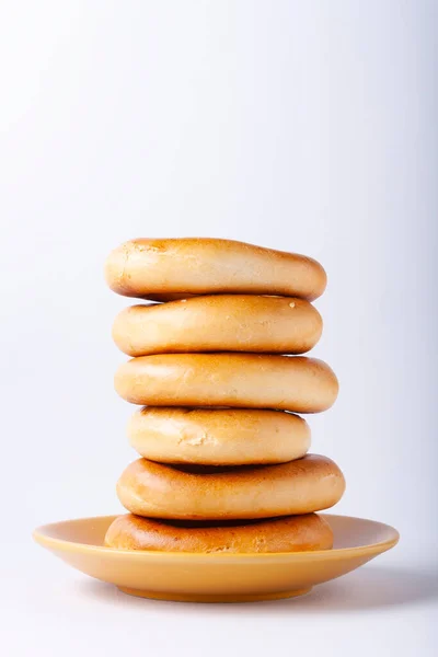 Fresh Baked Bread White Background — Stock Photo, Image