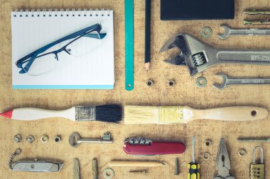 Çalışma araçlar arka plan görüntüsü