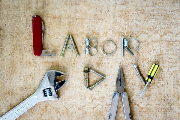 Concetto sullo sfondo del Labor Day — Foto Stock